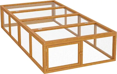 Produktbild von Geräumiger Außenlaufstall für Nagetiere - 180 x 90 x 48 cm, Sicherer und Langlebiger Laufstall für Kaninchen, Hasen und Meerschweinchen