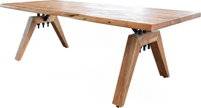 Produktbild von KAWOLA Esstisch WOODY Akazie massiv Natürliche Baumkante 220x100cm