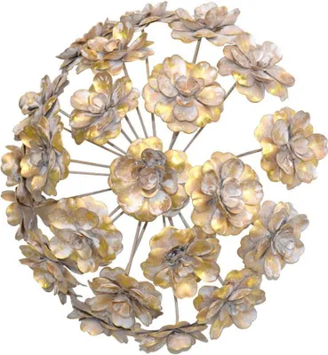 Produktbild von Wanddekoration Blüte in Antik Goldfarben