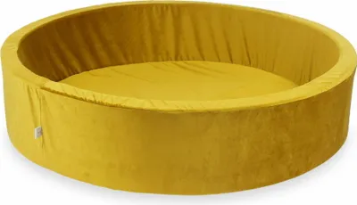 Image de Piscine à balles 130x30 velours or - Sans balles / Sans balles