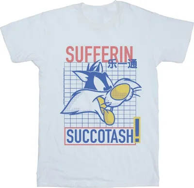 Obrázek produktu pro Looney Tunes - Pánské tričko "Sufferin Succotash" BI35203 (S) (Bílá)