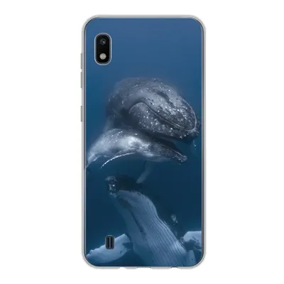 Produktbild von MuchoWow® Handyhülle Schutzhülle Hülle für Samsung Galaxy A10 Wale - Meer - Familie Silikon Softcase Handy Hülle - Schutzhülle