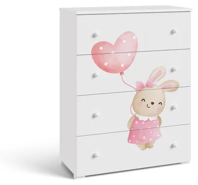 Obrázek produktu pro Dětská komoda Emily, bílá – Bunny