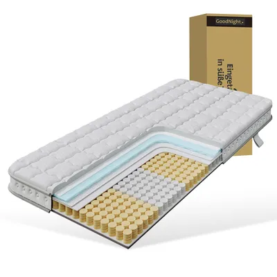 Produktbild von Merax 7-Zonen Taschenfederkernmatratze 90x190 cm H3, 10 cm Orthopädische Kaltschaummatratze, atmungsaktiv & allergikerfreundlich,