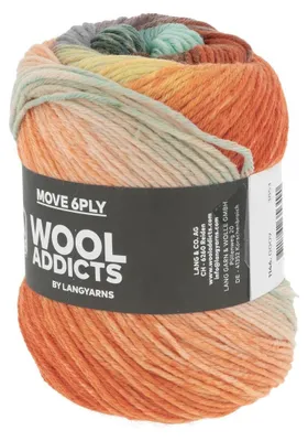 Produktbild von Lang Yarns - Move 6-fach 0009 turquoise orange yellow