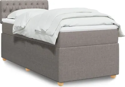 Produktbild von Möbel2024 Boxspringbett mit Matratze Taupe 100x200 cm Stoff Klassische Betten 829707