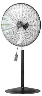 Image de VEVOR Ventilateur industriel sur pied, 810 mm, ventilateur oscillant à 85 degrés, ventilateur réglable en hauteur, ventilateur pour salon, maison, bureau, noir