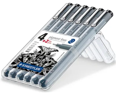 Obrázek produktu pro STAEDTLER pigment liner schwarz 6ST Box