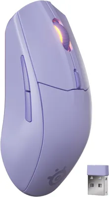 Zdjęcie produktu dla Mysz gamingowa Rival 3 Wireless Gen 2, podwójna łączność bezprzewodowa 2,4 GHz/Bluetooth, czujnik TrueMove Air 18 000 DPI, 60 mln kliknięć, ultralekka, bateria o żywotności 200 godzin, ślizgacze z PTFE