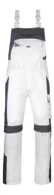 Produktbild von BESTWORK Latzhose weiß/grau, Gr. 110 - PKA Klöcker