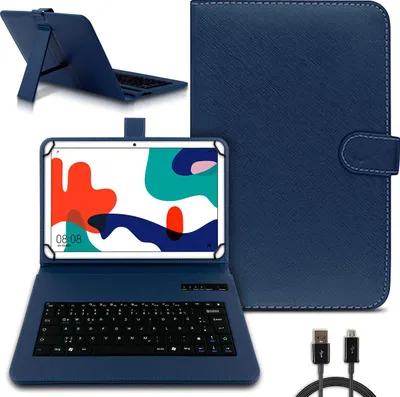 Produktbild von Tastatur Tasche für Xiaomi Redmi Pad 2 2025 Bluetooth Hülle QWERTZ SchutzhülleFarben:Blau