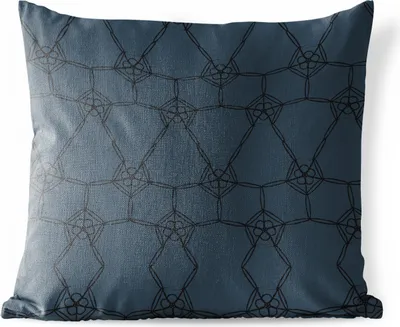 Produktbild von MuchoWow® Outdoor Kissen - Muster - Luxus - Schwarz - Blau - 40x40 cm - Wetterfest - Lounge Kissen - Kopfkissen - Interieur - Polster mit Bild