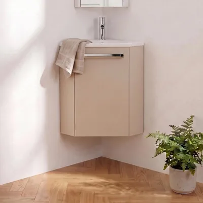 Image de Meuble lave-mains d'angle suspendu SKINO