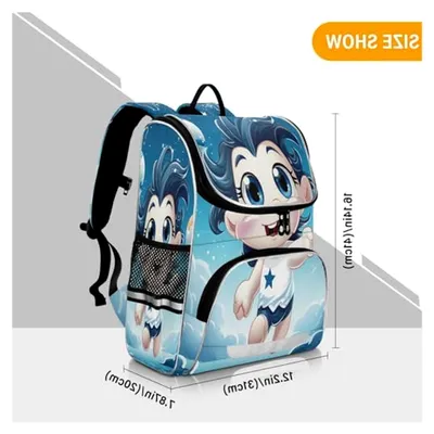 Produktbild von Süßes Einhorn Büchertasche, Rucksack für Schüler, Große Tasche für Kinder