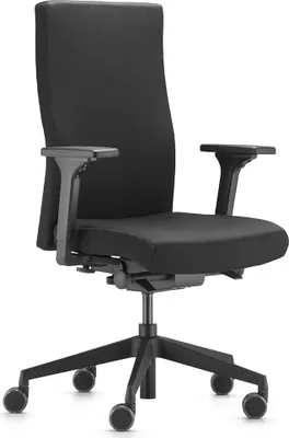 Produktbild von Bürodrehstuhl m.Synchr.-Techn.schwarz 410-520mm m.Lehnen Trgf.110kg