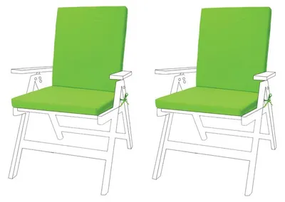 Produktbild von Gartenstuhlkissen – Wasserabweisendes Sitzkissen mit Komfortfüllung, Befestigungsbändern und Elastikband – Stuhlauflage für Garten, Terrasse und Balkon - 2 Stück