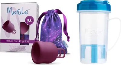 Produktbild von Merula - Menstruationstasse XL + Cupscup - 6 Farben