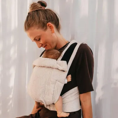 Produktbild von Babytrage Bondolino b.pure Grenada natur fester Bauchgurt mit Schnalle