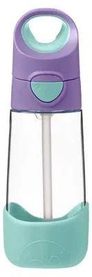 Zdjęcie produktu dla Butelka tritanowa ze słomką 450 ml, Lilac Pop, b.box