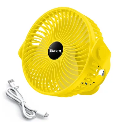 Produktbild von Tragbarer Campingventilator, wiederaufladbarer akkubetriebener Ventilator mit Haken, USB-Ventilator mit Aufhängeseil