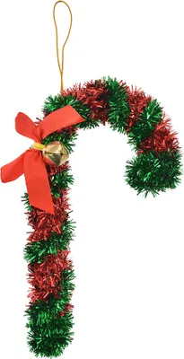 Produktbild von Clayre & Eef Weihnachtsanhänger Zuckerstange 16 cm Rot Kunststoff