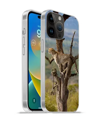 Produktbild von MuchoWow® Handyhülle Schutzhülle Hülle für Apple iPhone 14 Pro Max Leopard - Baum - Tier Silikon Softcase Handy Hülle - Hardcover
