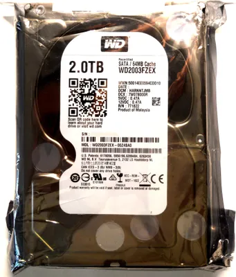 Produktbild von WESTERN DIGITAL HDD WD2003FZEX Black, 3,5", 7200 RPM, SATA III, 2 TB