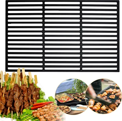 Obrázok produktu pre Jiubiaz Grilovací rošt Liatinový plynový gril 54x34cm Liatinový stolový rošt Krbový rošt BBQ Profesionálny grilovací rošt
