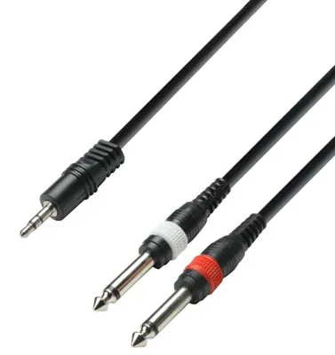 Produktbild von Adam Hall Cables 3 STAR YWPP 0600 Y-Kabel 2 x Klinke TS auf Miniklinke TRS | 6 m
