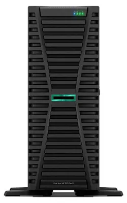 Imagen del producto de Servidor HPE ProLiant ML350 Gen11, modelo 4510, procesador de 2.4 GHz con 12 núcleos, 1 procesador, 2 módulos de 32 GB de RAM, 8 bahías SFF, controlador NS204i-u, controlador MR408i-o, 2 fuentes de alimentación de 1000W, para el mercado europeo