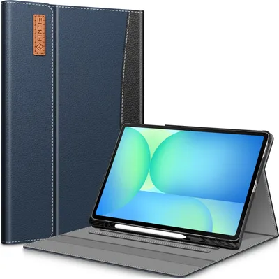 Produktbild von Fintie Hülle für Samsung Galaxy Tab S10 FE+ Plus 13.1 Zoll 2025 Tablet, Folio Schutzhülle mit Multi-Winkel Betrachtung, S Pen Halter und Dokumentenfach, Marineblau