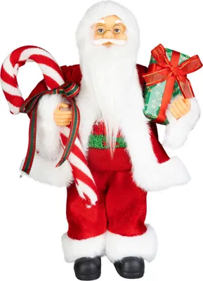 Immagine prodotto di Decorazione MagicHome Natale, Babbo Natale, con regalo, rossa, 45 cm