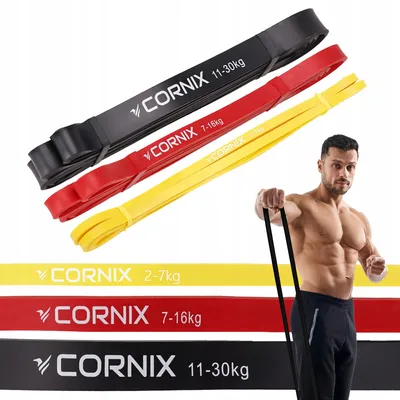 Produktbild von CORNIX POWER BAND Set 3 Stück Widerstandsbänder 2-30 kg