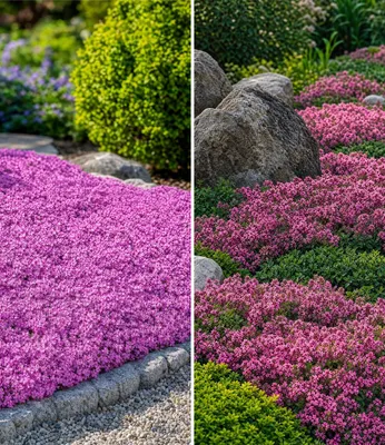 Produktbild von BALDUR Garten 6er Winterharte Bodendecker-Mix, Pflanzen im 9x9 cm-Topf, Phlox und Thymian, Polsterphlox und Polsterthymian, winterharte Stauden, trockenresistent, mehrjährig