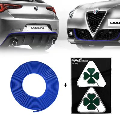 Image de Profil Bleu Autocollant Plein + Carré Vert pour Alfa Romeo Giulietta