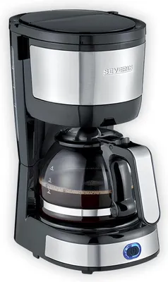 Produktbild von Severin Filterkaffeemaschine "Type", bis 4 Tassen, platzsparend, ideal für Reisen, Single- & Seniorenhaushalte, Permanentfilter, Glaskanne, KA 4819