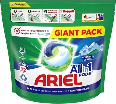 Produktbild von Ariel All-in-1 Waschmittel Kapseln Bergfrühling, 72 Stück