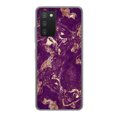 Produktbild von MuchoWow® Handyhülle Schutzhülle Hülle für Samsung galaxy a73 Naturstein - Kalkstein - Gold Silikon Softcase Handy Hülle - Handyhülle