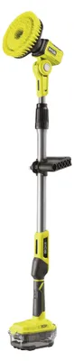 Image de RYOBI - Brosse motorisée télescopique ONE+ 18V - diam. 150 mm - portée de 1,4 m - IPX7 + 1 brosse moyenne et 1 brosse en mousse - R18TPS-0