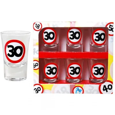 Produktbild von Schnapsgläser zum 30 Geburtstag Geschenk Scherzartikel Geschenk Gag Party Zubehör - Geschenke 30 , 1Set mit 6 Gläser