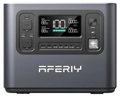 Produktbild von Tragbare Power Station P210 - Solargenerator - 2400W - 2048Wh LiFePO4 Akku - Notstrom für Zuhause, Camping & Outdoor - Grau
