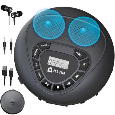 Obrázek produktu pro Přenosný CD přehrávač s Bluetooth, sluchátka a dobíjecí baterie
