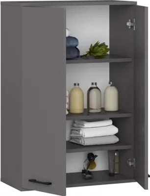 Image de Akord Armoire Murale 2 Portes Gris Graphite 64X30X94