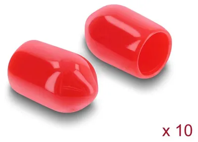 Produktbild von DeLOCK Staubschutz für SMA Buchse 10 Stück Silikon rot, Rot, Silikon, 7,7 mm, 12,7 mm, 10 Stück(e), Polybag