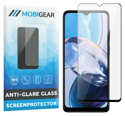 Produktbild von Mobigear Premium Displayschutzfolie für Motorola Moto E22, gehärtetes Glas – Displayschutzfolie – Kompatibel mit Hüllen – Schwarz