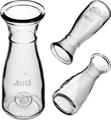 Produktbild von KADAX Glas-Wasserkaraffe, Glaskrug, 250 ml, Saft, Wein, Limonade, Getränke