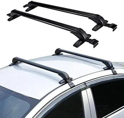 Produktbild von 2 ks střešních nosičů Horní střešní nosič černý Max 45 kg zábradlí Rack zavazadla Rack