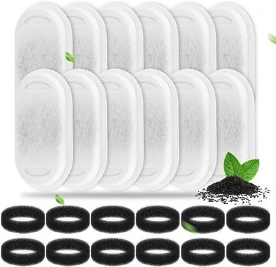 Image de Filtres automatiques pour fontaine à eau 32 l/2 l, lot de 12, acier inoxydable, blanc