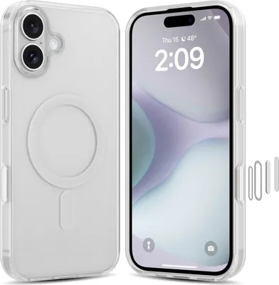 Produktbild von Hülle für iPhone 16 Plus kompatibel mit MagSafe- magnetische Handyhülle kratzfeste, stoßfeste dünne Schutzhülle mit Magnetkraft und Anti-Vergilbung - Transparent