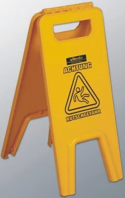 Produktbild von Vileda® 2029717 Warnschild - Gefahrenhinweis "Achtung Rutschgefahr"